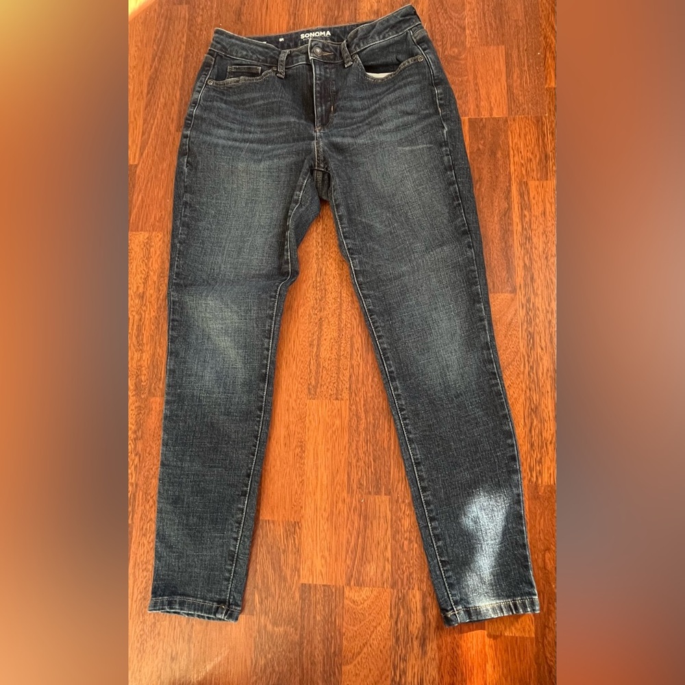 Women’s Size 6 Straight Gray Wash Williams Sonoma Denim Jeans Casual Work Party